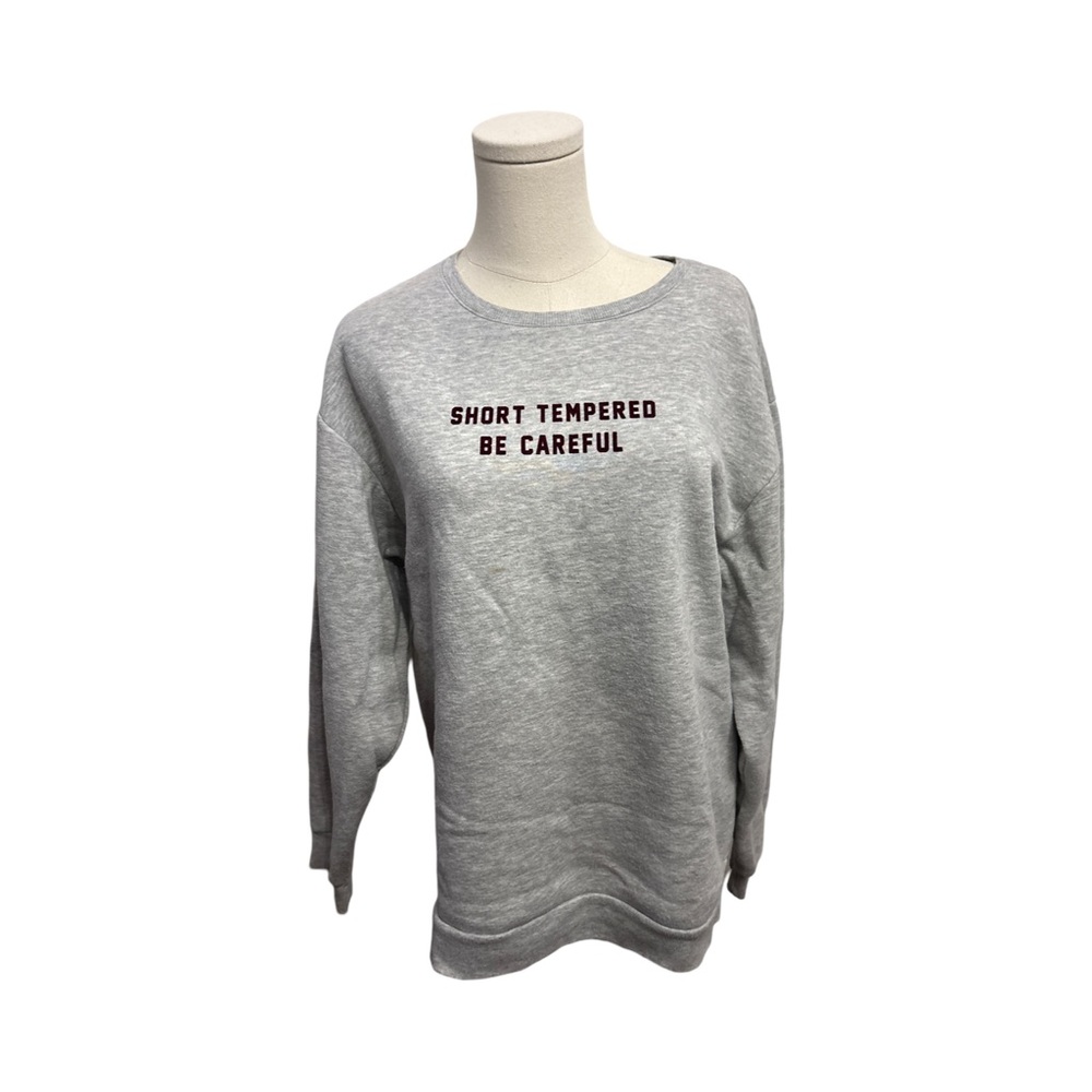 Zara Activewear Gray Graphic Sweatshirt - size S